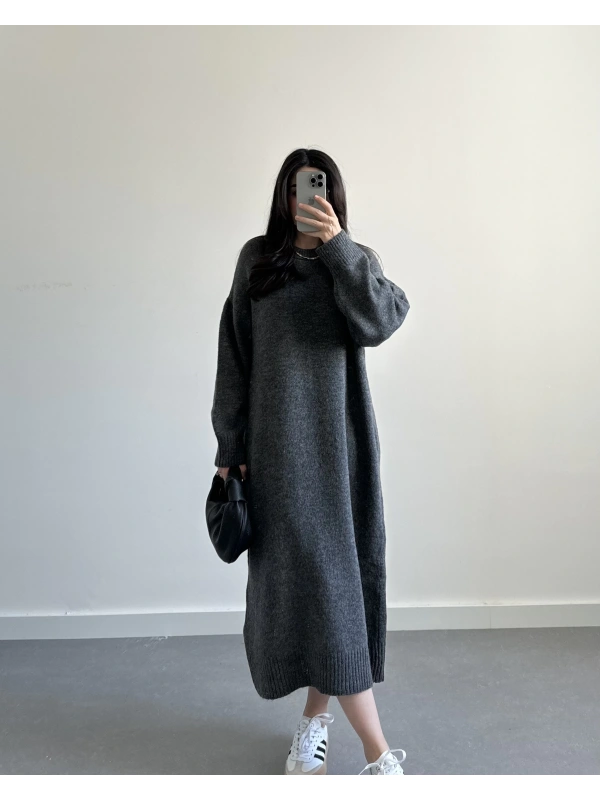 ZR ANTRASİT PREMİUM TRİKO ELBİSE