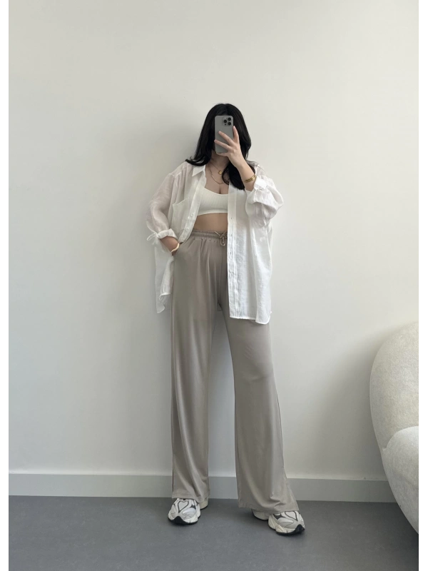 Zr bej ince Modal pantolon