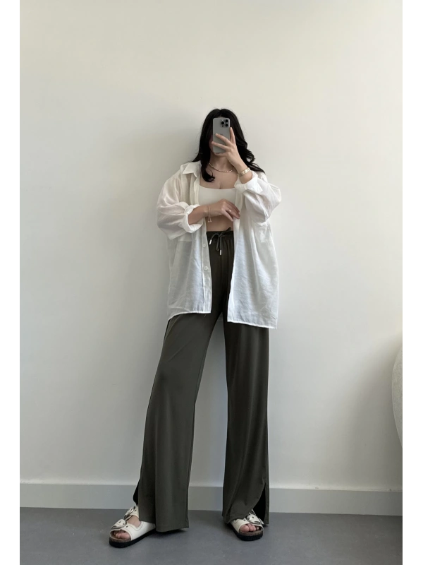 ZR haki ince modal pantolon