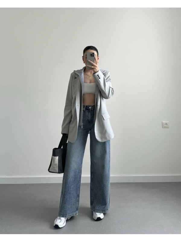 ZR MAVİ WİDE LEG JEAN