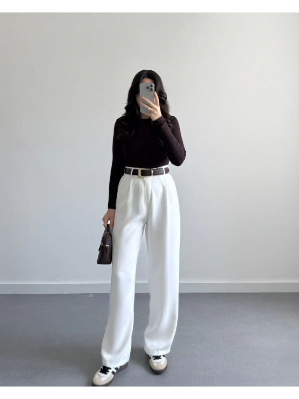 ZR MODEL BEYAZ KUMAŞ PANTOLON