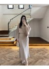 BEJ YARIM KOL ELBİSE-5000