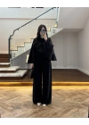 SİYAH GÜL BROŞLU PALAZZO PANTOLON-3902