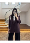 MÜRDÜM ÇİZGİLİ ASTARLI BLAZER CEKET -7560