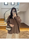 MOCHA DÜŞÜK OMUZLU MODAL GÖMLEK -5050