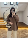 MOCHA DÜŞÜK OMUZLU MODAL GÖMLEK -5050