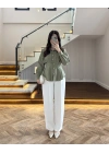 HAKİ DÜĞMELİ PİLELİ GÖMLEK HAKİ -2247