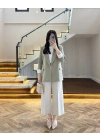 HAKİ ÇİZGİLİ ASTARLI CEKET- 7627