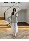HAKİ ÇİZGİLİ ASTARLI CEKET- 7627