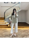 HAKİ ÇİZGİLİ ASTARLI CEKET- 7627