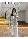 HAKİ ÇİZGİLİ ASTARLI CEKET- 7627