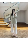 HAKİ ÇİZGİLİ ASTARLI CEKET- 7627