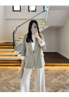 HAKİ ÇİZGİLİ ASTARLI CEKET- 7627