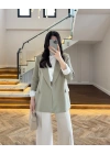 HAKİ ÇİZGİLİ ASTARLI CEKET- 7627