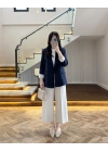 LACİVERT ÇİZGİLİ ASTARLI CEKET- 7627