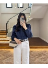 LACİVERT FIRFIRLI GÖMLEK -260919