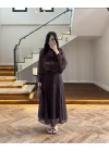 KAHVE PUANTİYELİ ŞİFON TAKIM-263215