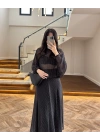 SİYAH PUANTİYELİ ŞİFON TAKIM-263215