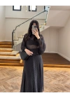 SİYAH PUANTİYELİ ŞİFON TAKIM-263215