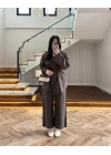 KAHVE BAĞCIKLI KİMONO TAKIM -8968