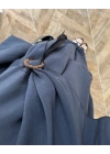 SİYAH ÜST BLUZ TOKALI PANTOLONLU TAKIM-51346