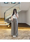 HAKİ GENİŞ PAÇA PALAZZO PANTOLON-3867