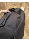 SİYAH ASİMETRİK BLUZ PANTOLON TAKIM-8784
