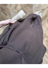 KAHVE ASİMETRİK BLUZ PANTOLON TAKIM-8784