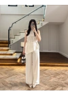 NATURAL ASİMETRİK BLUZ PANTOLON TAKIM-8784