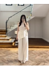 NATURAL ASİMETRİK BLUZ PANTOLON TAKIM-8784