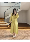 GÖMLEKLİ YAĞ YEŞİL ELBİSE-60629