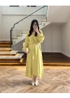 GÖMLEKLİ YAĞ YEŞİL ELBİSE-60629