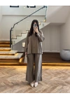 HAKİ TEK CEPLİ KETEN TAKIM-9007