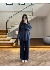 LACİVERT ÖNÜ DÜĞMELİ İTHAL TAKIM-9057