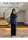 LACİVERT ÖNÜ DÜĞMELİ İTHAL TAKIM-9057