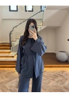 LACİVERT ÖNÜ DÜĞMELİ İTHAL TAKIM-9057
