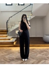SİYAH ASİMETRİK TEK OMUZ BLUZ TAKIM-267330