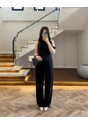 SİYAH ASİMETRİK TEK OMUZ BLUZ TAKIM-267330