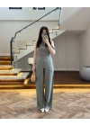 HAKİ ASİMETRİK TEK OMUZ BLUZ TAKIM-267330