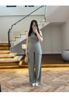 HAKİ ASİMETRİK TEK OMUZ BLUZ TAKIM-267330