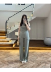HAKİ ASİMETRİK TEK OMUZ BLUZ TAKIM-267330