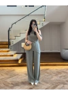 HAKİ ASİMETRİK TEK OMUZ BLUZ TAKIM-267330