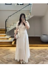 KRUVAZE BLUZ DRAPELİ ETEK TAKIM-260865