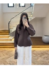 KAHVE PİLELİ GÖMLEK-263230