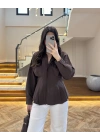 KAHVE PİLELİ GÖMLEK-263230