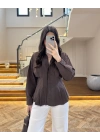 KAHVE PİLELİ GÖMLEK-263230