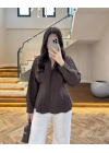 KAHVE PİLELİ GÖMLEK-263230