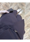 KAHVE SIFIR YAKA BAĞCIKLI YELEK PANTOLON TAKIM-267326