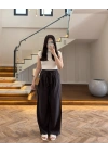 KAHVE YÜKSEK BEL MODAL PANTOLON -3720