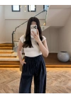 LACİVERT YÜKSEK BEL MODAL PANTOLON -3720